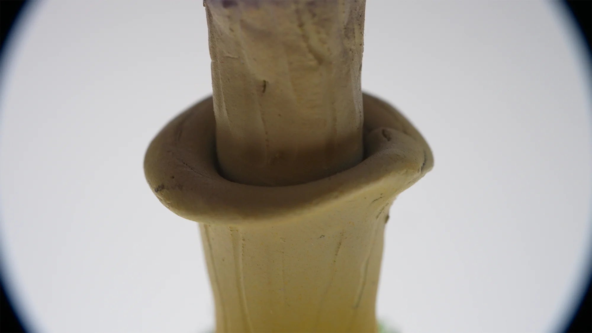 SPY26S6 • Handmade Magic Mushroom Decor on Thrifted Hexagon Glass Base (1 of 2)