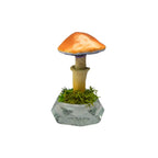 SPY26S6 • Handmade Magic Mushroom Decor on Thrifted Hexagon Glass Base (1 of 2)