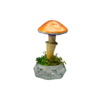 SPY26S6 • Handmade Magic Mushroom Decor on Thrifted Hexagon Glass Base (1 of 2)