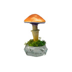 SPY26S6 • Handmade Magic Mushroom Decor on Thrifted Hexagon Glass Base (1 of 2)