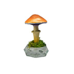 SPY26S6 • Handmade Magic Mushroom Decor on Thrifted Hexagon Glass Base (1 of 2)
