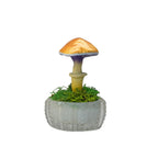 SPY26S3 • Handmade Magic Mushroom Decor on Thrifted Glass Oval Base (1 of 2)