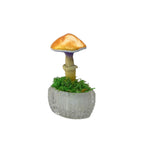 SPY26S3 • Handmade Magic Mushroom Decor on Thrifted Glass Oval Base (1 of 2)