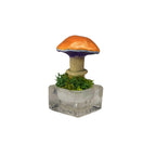 SPY26S9 • Handmade Magic Mushroom Decor Art on Thrifted Glass Base