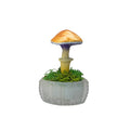 SPY26S3 • Handmade Magic Mushroom Decor on Thrifted Glass Oval Base (1 of 2)