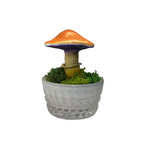 SPY26M5 • Handmade Magic Mushroom Decor Art on Thrifted Glass Base