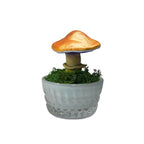 SPY26M5 • Handmade Magic Mushroom Decor Art on Thrifted Glass Base