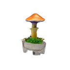 SPY26S8 • Handmade Magic Mushroom Decor Art on Thrifted Glass Base