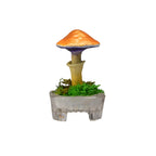 SPY26S8 • Handmade Magic Mushroom Decor Art on Thrifted Glass Base