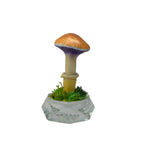 SPY26S7 • Handmade Magic Mushroom Decor on Thrifted Hexagon Glass Base (2 of 2)