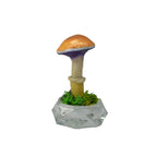 SPY26S7 • Handmade Magic Mushroom Decor on Thrifted Hexagon Glass Base (2 of 2)