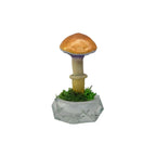 SPY26S7 • Handmade Magic Mushroom Decor on Thrifted Hexagon Glass Base (2 of 2)