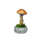 SPY26S7 • Handmade Magic Mushroom Decor on Thrifted Hexagon Glass Base (2 of 2)