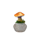 SPY26S7 • Handmade Magic Mushroom Decor Art on Thrifted Glass Base
