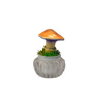 SPY26S7 • Handmade Magic Mushroom Decor Art on Thrifted Glass Base