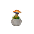 SPY26S7 • Handmade Magic Mushroom Decor Art on Thrifted Glass Base