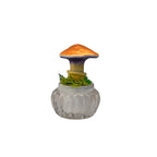SPY26S7 • Handmade Magic Mushroom Decor Art on Thrifted Glass Base