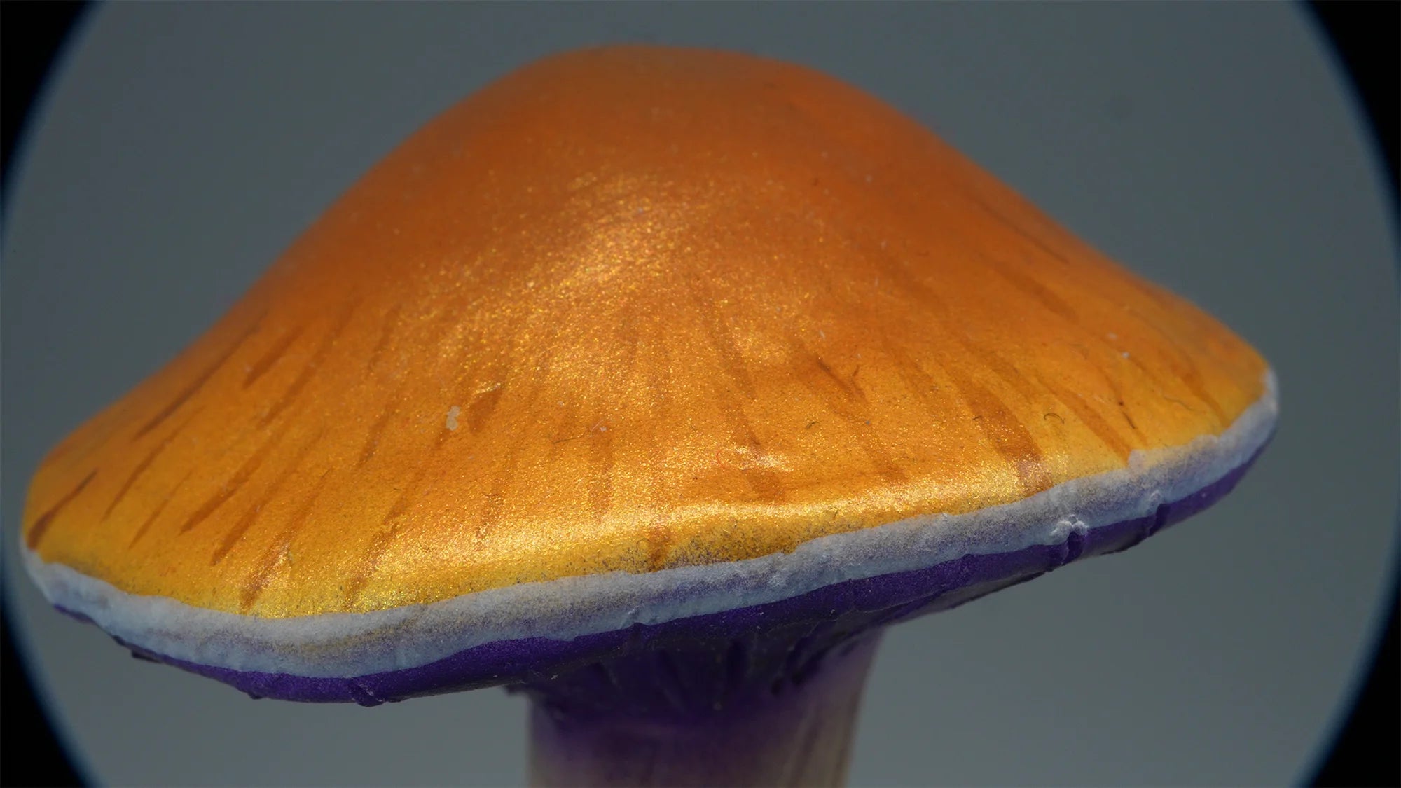 SPY26S2 • Handmade Magic Mushroom Decor on Flared Square Thrifted Glass Base (2 of 2)