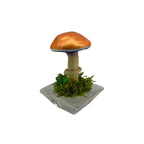 SPY26S2 • Handmade Magic Mushroom Decor on Flared Square Thrifted Glass Base (2 of 2)