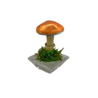 SPY26S2 • Handmade Magic Mushroom Decor on Flared Square Thrifted Glass Base (2 of 2)