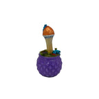 SPY26M7E • Handmade Pre-Veil Magic Mushroom Decor on Thrifted Purple Base with Frog Embellishments