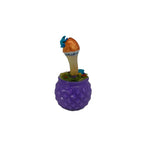 SPY26M7E • Handmade Pre-Veil Magic Mushroom Decor on Thrifted Purple Base with Frog Embellishments