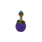 SPY26M7E • Handmade Pre-Veil Magic Mushroom Decor on Thrifted Purple Base with Frog Embellishments