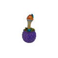 SPY26M7E • Handmade Pre-Veil Magic Mushroom Decor on Thrifted Purple Base with Frog Embellishments