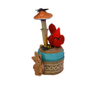 SPY26M9E • Desert Cardinal Sky Blue Mini-Mason Jar with Textile Embroidery