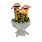 SPY2026L1 • Magic Mushroom Constellation Raised Goblet Decor with Raw Flourite • Handmade